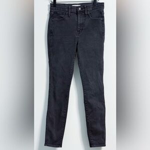 Madewell 10” High-Rise Skinny Jeans Women’s Black Stretch Denim Size 28